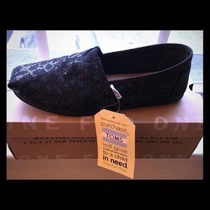 TOMS black sequin